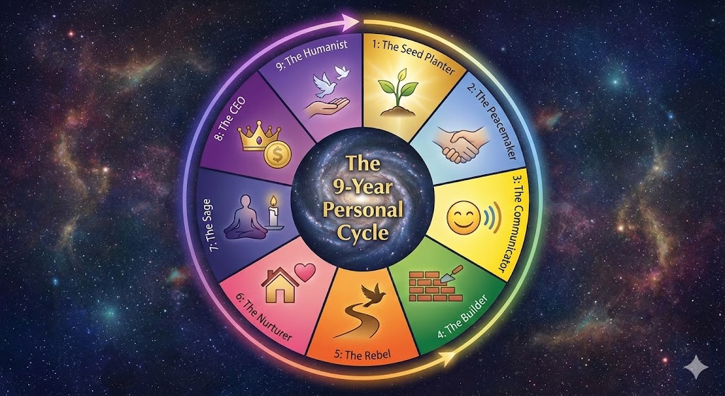 9 year numerology cycle chart meaning personal year 1 through 9